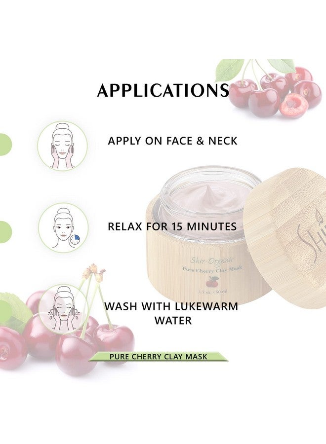 Shirorganic Pure Cherry Clay Face Mask(15Ml) Rich In Vitamin C Helps Clarify Heal And Prevent Blemishes Oil Control & Large Pore