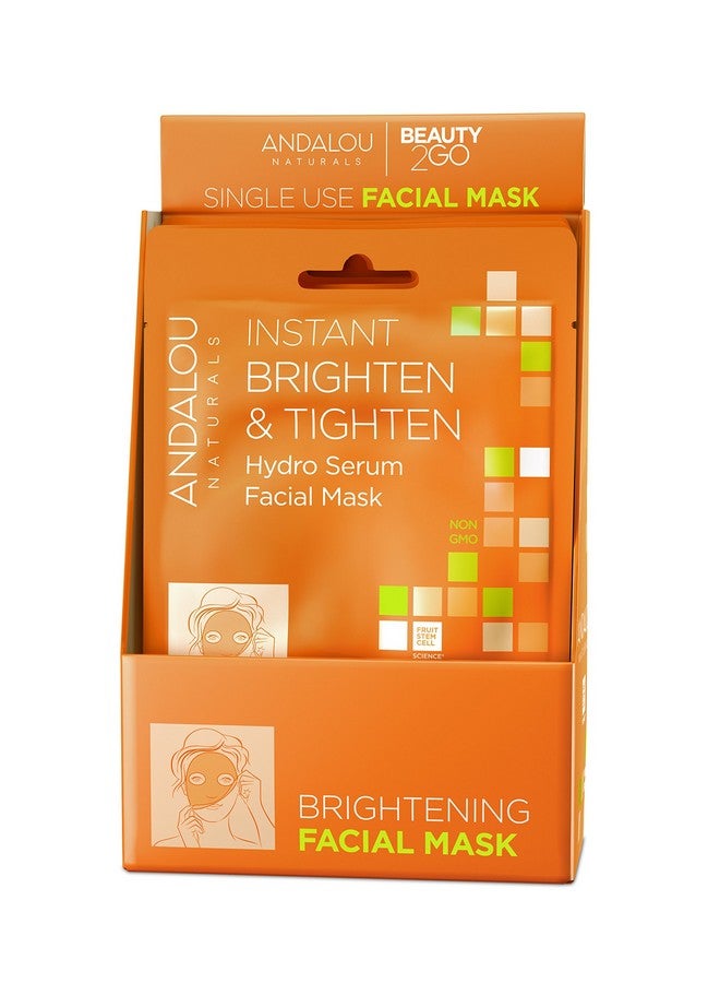 Instant Brighten And Tighten Hydro Serum Facial Mask Single Face Mask 0.6 Ounce (Pack Of 6)