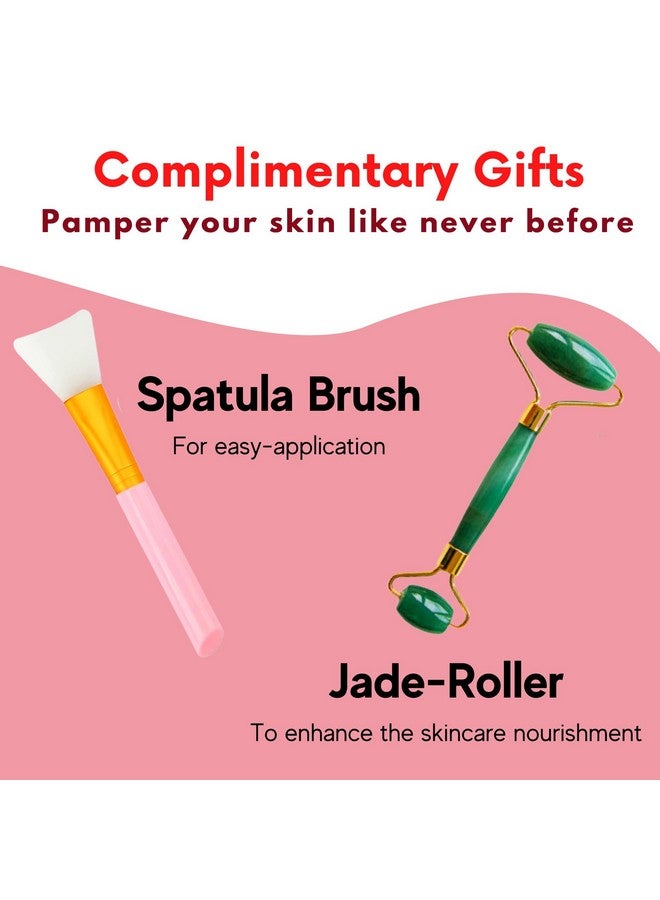 Jelly Face Mask For Facials Bulgarian Rose Hydrating Brightening & Nourishing Jelly Mask With Free Jade Roller & Spatula Professional Hydrojelly Masks Vajacial Jelly Mask Powder 23 Oz Jar