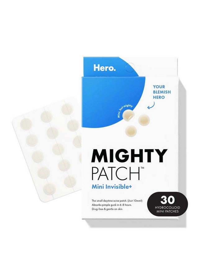 Mighty Patch™ Mini Invisible+ Patches Extra Small Daytime Hydrocolloid Acne Pimple Patches For Covering Zits And Blemishes Blends Into Skin And Barely There (30Ct 10Mm Patches)