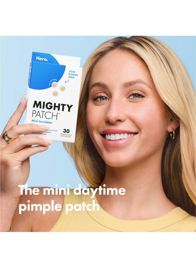 Mighty Patch™ Mini Invisible+ Patches Extra Small Daytime Hydrocolloid Acne Pimple Patches For Covering Zits And Blemishes Blends Into Skin And Barely There (30Ct 10Mm Patches)