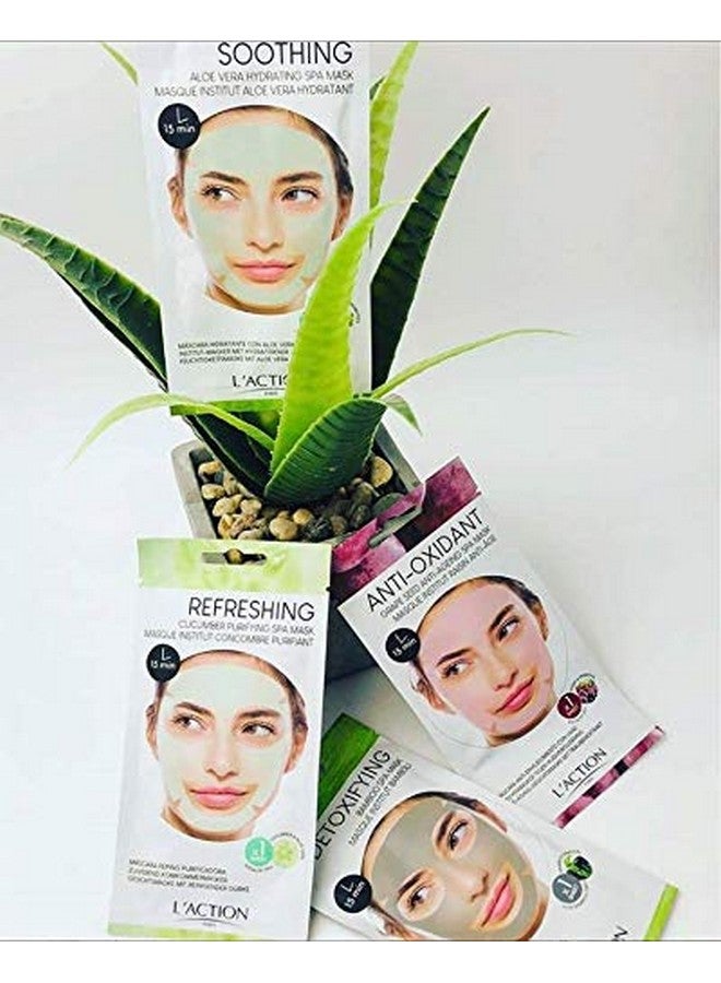 Cucumber Purifying Spa Mask Sheet Mask Balances And Purifies Skin Enriched With Soothing Aloe Vera And Revitalising Papaya Ideal For Tired Skin Pack Of 1