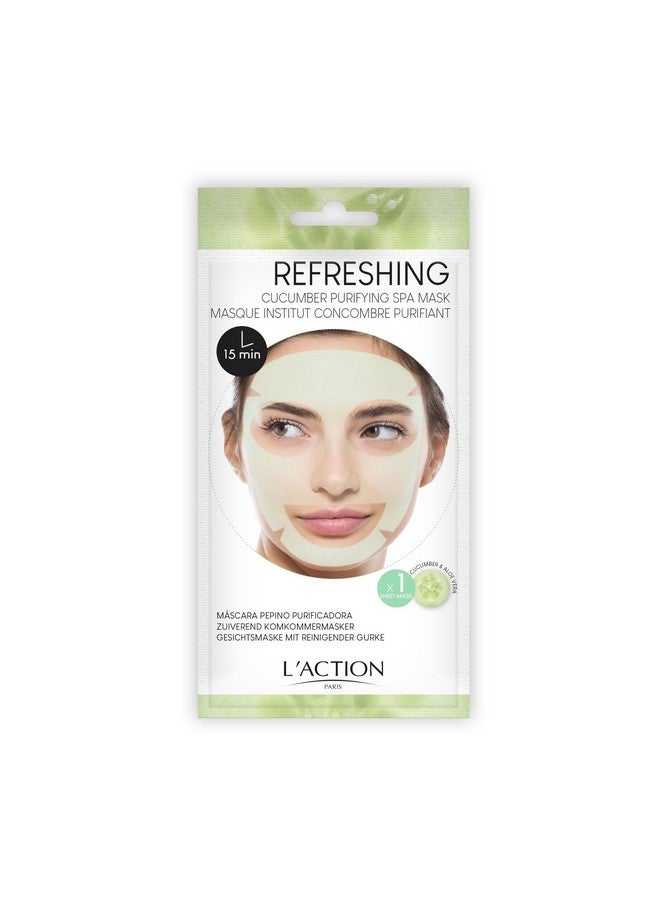 Cucumber Purifying Spa Mask Sheet Mask Balances And Purifies Skin Enriched With Soothing Aloe Vera And Revitalising Papaya Ideal For Tired Skin Pack Of 1