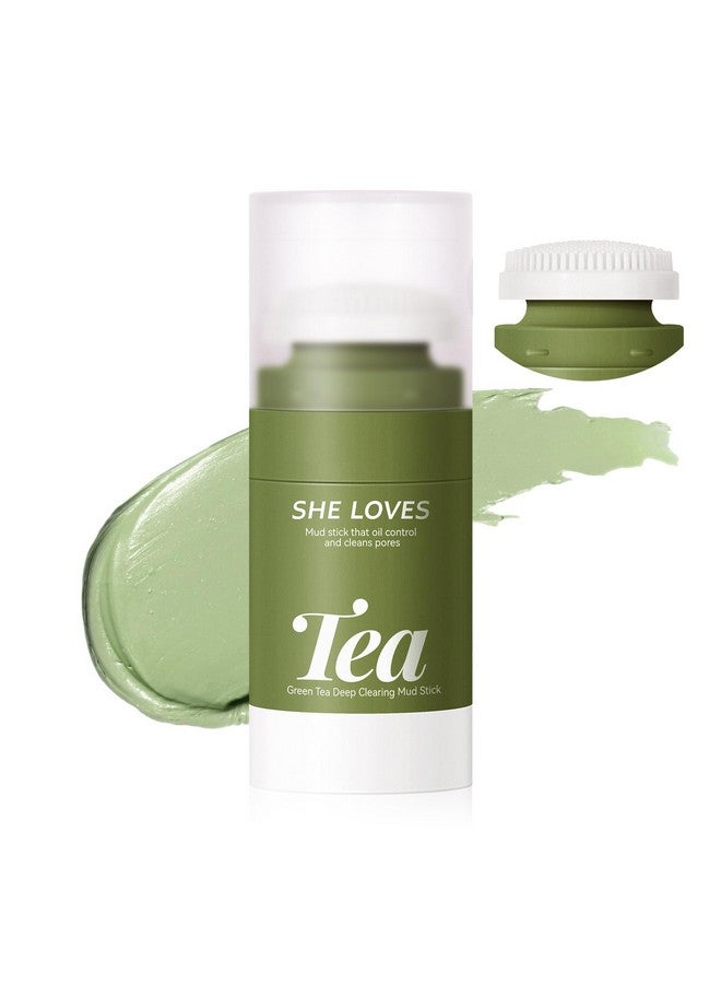 Green Tea Oil Control Mask Stick Green Tea Tx Oil Control Deep Cleanse Pores Mud Mask Stick For Blackheads & Face Moisturizing Improve Blackheads Green Mask Stick For All Skin Types