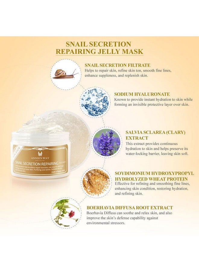Snail Secretion Repairing Jelly Mask 250Ml Taiwan Excellence Cleanses Tones Skin And Purifying Your Pores In Only 20 Minutes.