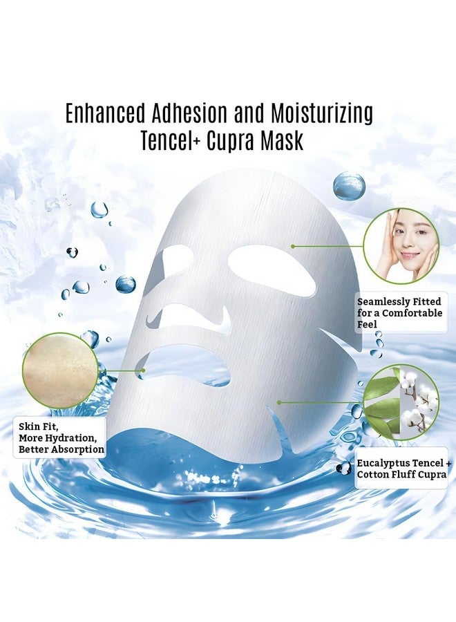 Leaders Mediu Amino Brightening & Clearing Facial Sheet Mask Vitamin C Lotus Extract For Acne Scars Hyperpigmentation Dark Spots Even Skin Tone (10 Sheets)