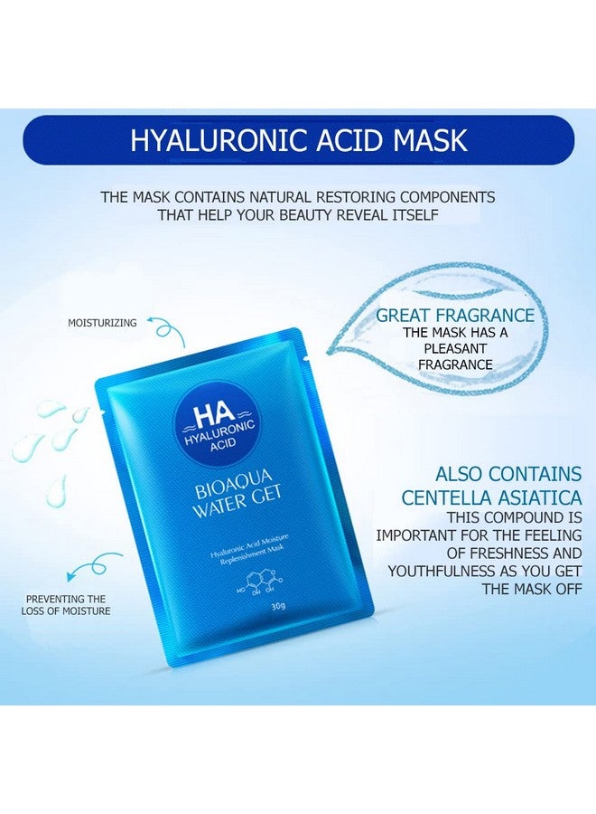 Hyaluronic Acid Moisturizing Replenishment Facial Mask Ha Reduces Acne Deep Cleanse 30G (5 Pack)