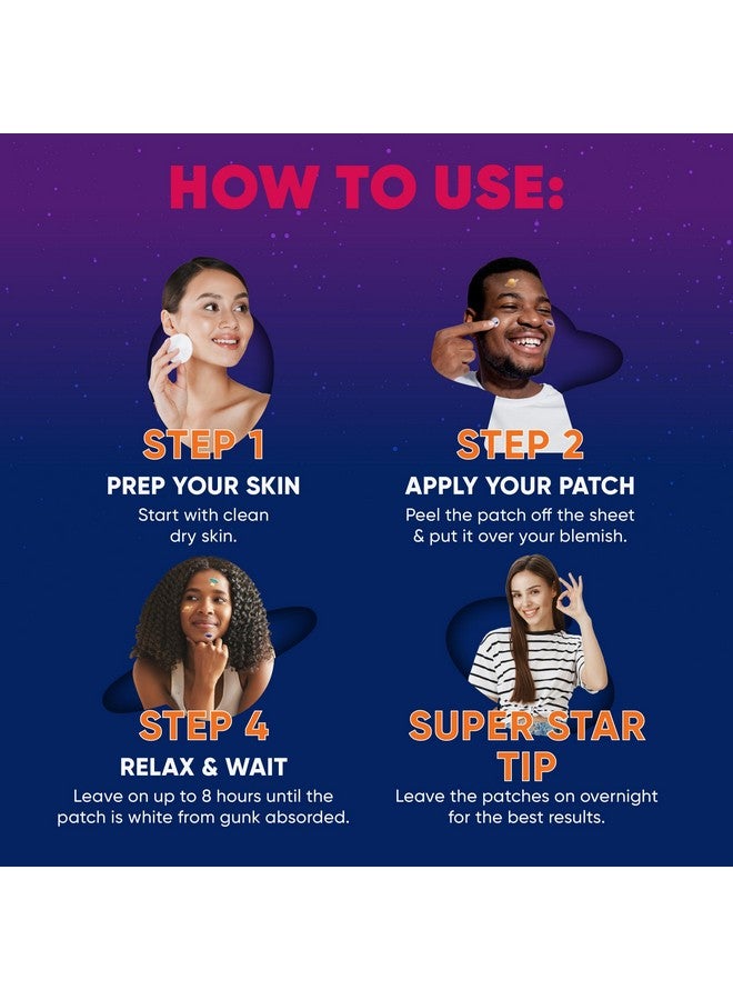 240 Ct Superstar Pimple Patches Galaxy Edition W/Salicylic Acid & Tea Tree Oil Pimple Patches Cute Pimple Patches For Face Pimple Patch Hydrocolloid Acne Patches