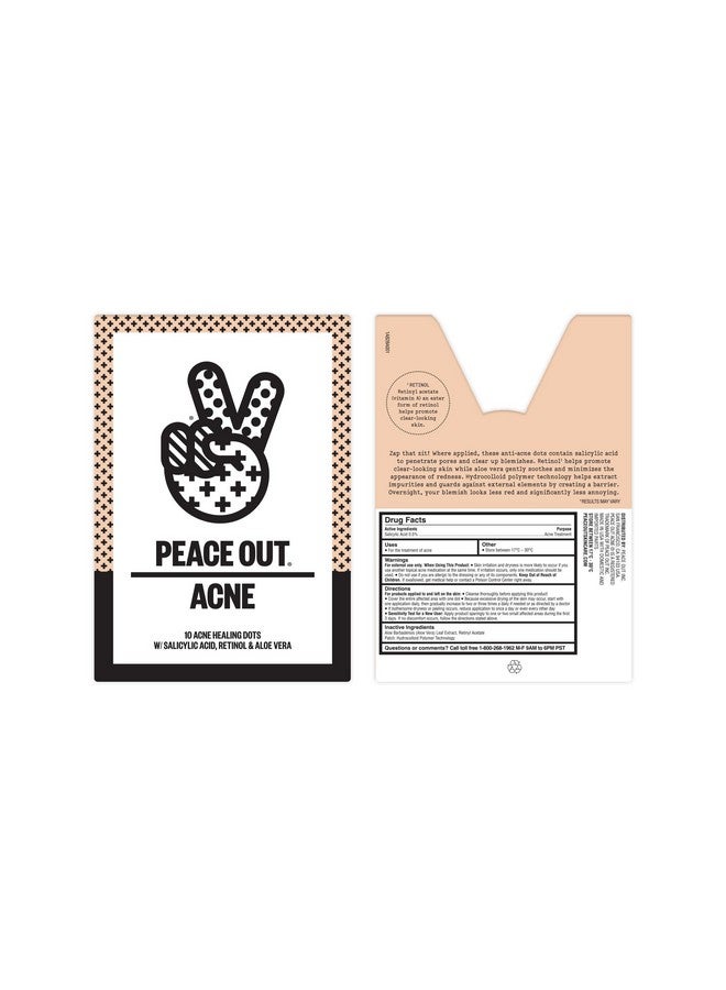 Skincare Acne Dots Hydrocolloid Pimple Patches Help Clear Blemishes Overnight Fast Acting Antiacne Solution (10 Dots)