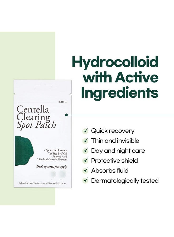 Centella Clearing Spot Patch 115 Dots (5 Sheets) Invisible Hydrocolloid Spot Relief Patches For Acne Cover Blemishes Pimples With Tea Tree Oil Salicylic Acid Spot Patch 2 Sized