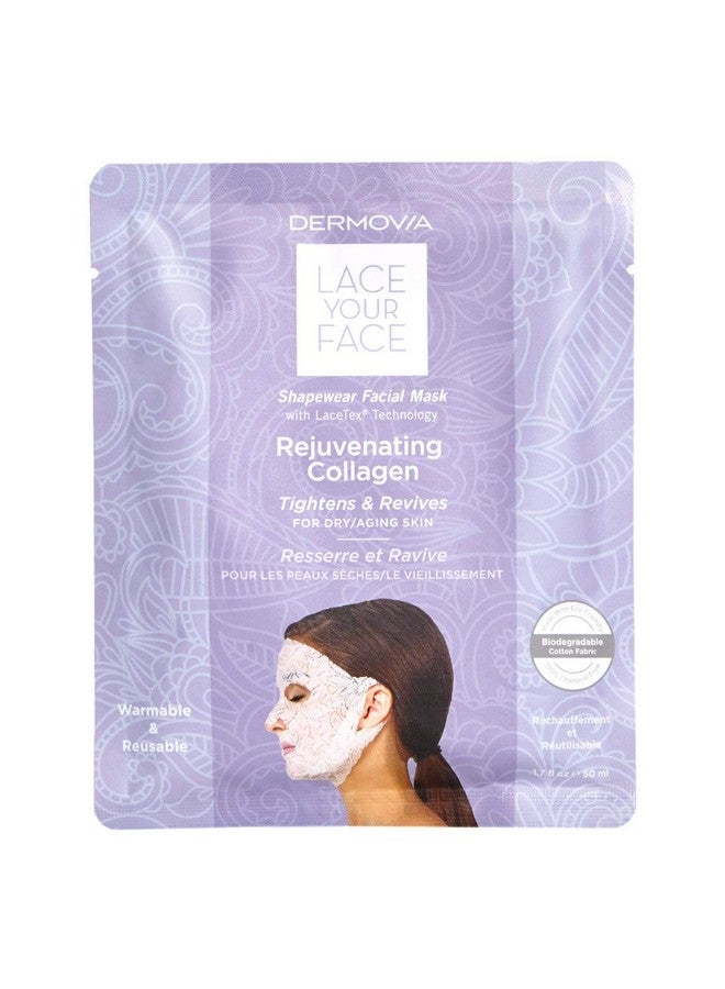 Lace Your Face Patented Compression Facial Mask As Seen On Shark Tank Reusable Biodegradable Cotton Anti Aging Skin Care Rejuvenating Collagen Single
