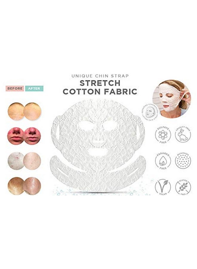 Lace Your Face Patented Compression Facial Mask As Seen On Shark Tank Reusable Biodegradable Cotton Anti Aging Skin Care Rejuvenating Collagen Single