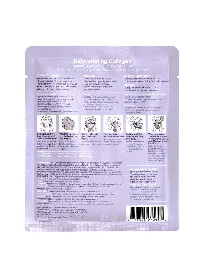 Lace Your Face Patented Compression Facial Mask As Seen On Shark Tank Reusable Biodegradable Cotton Anti Aging Skin Care Rejuvenating Collagen Single