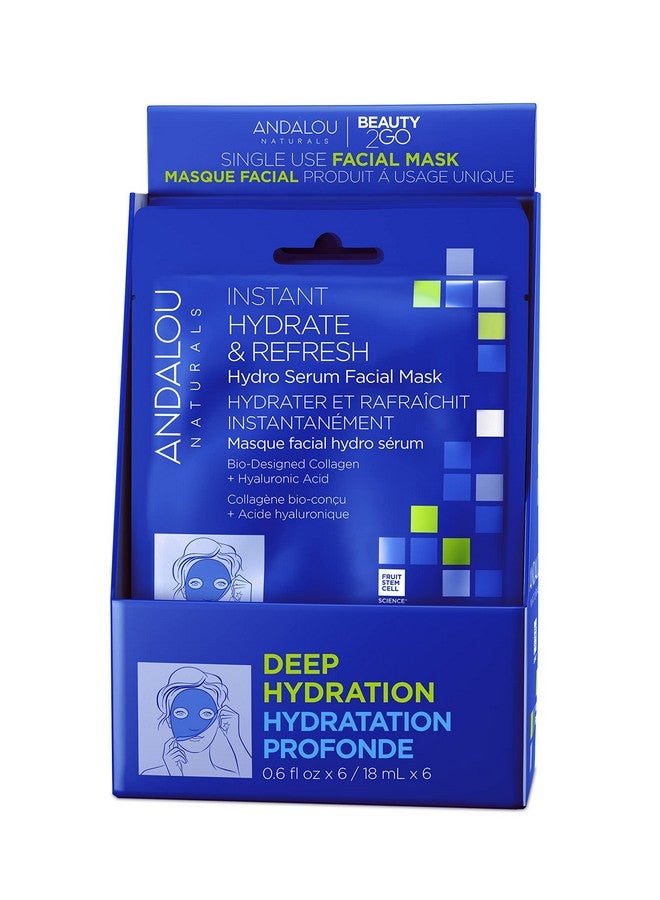 Deep Hydration Instant Hydrate & Refresh Sheet Mask Single Face Mask 0.6 Oz Each 6 Count (Pack Of 1)