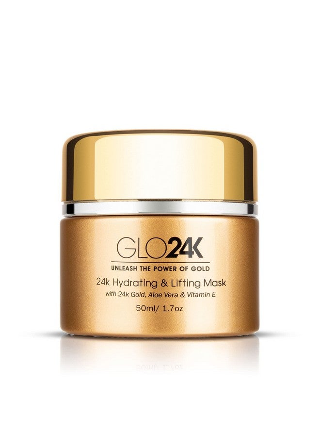 Glo24K Hydrating And Lifting Mask With 24K Gold Aloe Vera Peptides And Vitamins. For Hydration Boost And Lifting Effect That Generates A Glowing Radiant Complexion And Silkysmooth Skin.