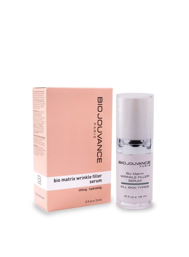 Bio Matrix Wrinkle Filler Serum 0.5Oz / 15Ml Lifting Hydrating Promote A Plumping Effect Antiaging Daily Facial Skin Care Treatment Regimen Made In France