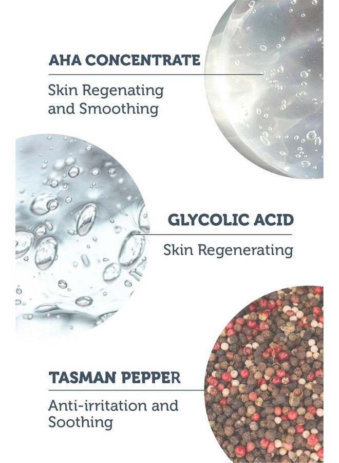 Exfoliating Facial Peeling (Aha 10% + Bha 2%) Renew & Rejuvenate Your Skin With Tasmanian Pepper Extract & Hyaluronic Acid Solution Vegan Cruelty Free (1 Fl. Oz)