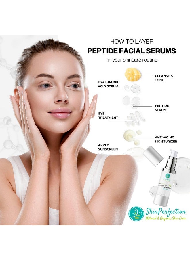 Youth Serum Collagen Peptide Booster Antiaging Tightening Treatment Hyaluronic Acid Relistase Matrixyl 3000 Regu Age Syncoll Teprenone Homeostatine Spin Trap Skin Perfection .5 Oz