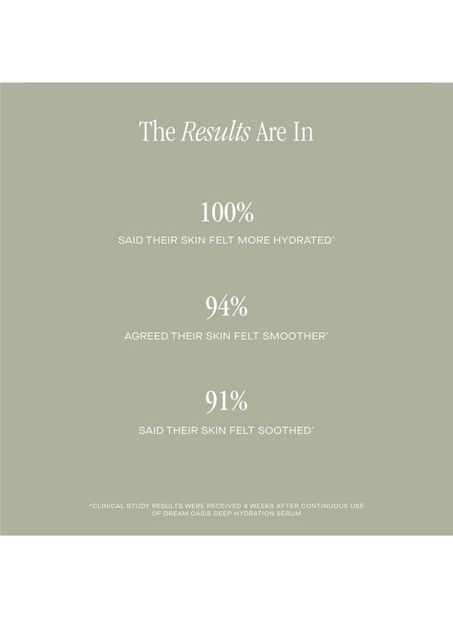 Dream Oasis Serum Hydrating Serum With Hyaluronic Acid Glycerin & Squalane Helps Soothe Skin And Improve The Appearance Of Fine Lines & Wrinkles (1 Fl Oz)