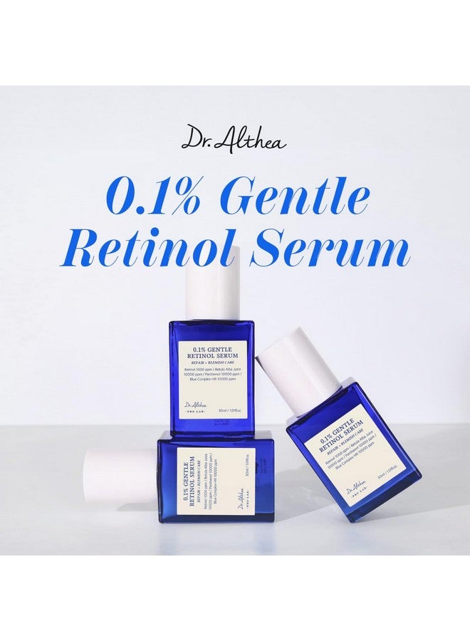 0.1 Gentle Retinol Serum Korean Skincare 1.01Fl.Oz Reduce Wrinkles Fine Lines & Signs Of Aging Gentle Skincare For Day & Night