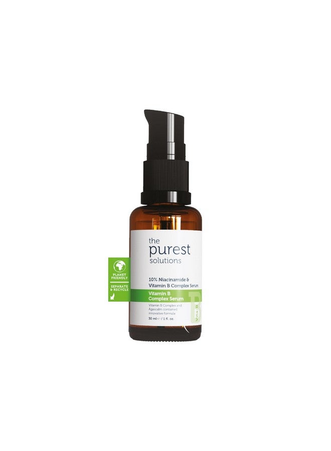Vitamin B Complex Serum (Niacinamide 10% + Vitamin B Complex) Antisensitization Antiredness Restorative Vegan Cruelty Free Eco Friendly (1 Fl. Oz)