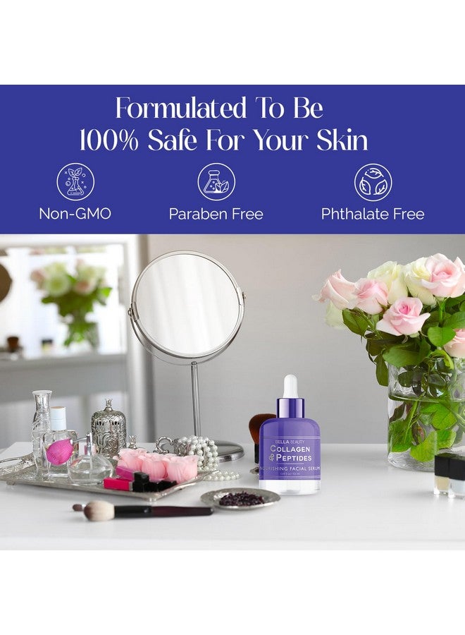 Collagen & Peptides Nourishing Facial Serum Promotes Collagen & Stimulates Skin Repairs & Deeply Hydrates Skin Helping Reduce Fine Lines & Wrinkles Made In Korea 1.69 Fl. Oz