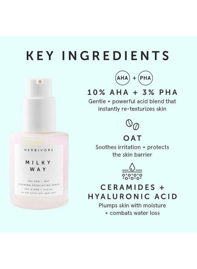 Milky Way 10% Aha + Oat Soothing Exfoliating Serum With Ceramides & Hyaluronic Acid For Skin Hydration 30Ml