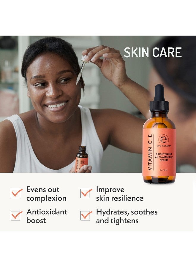 Vitamin C Serum For Face 76% Organic Antioxidant Brightening Facial Serum With Hyaluronic Acid Vitamin E And Aloe Vera Reduce Appearance Of Wrinkles Fine Lines Dark Spots (1 Oz)