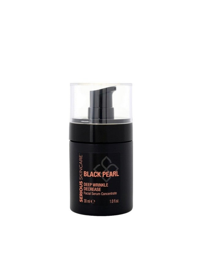 Black Pearl Deep Wrinkle Decrease Facial Serum Concentrate Promotes Skin Cell Turnover Tahitian Black Pearl Polypeptides & Black Caviar Marine Minerals 1 Oz. (1 Pack)