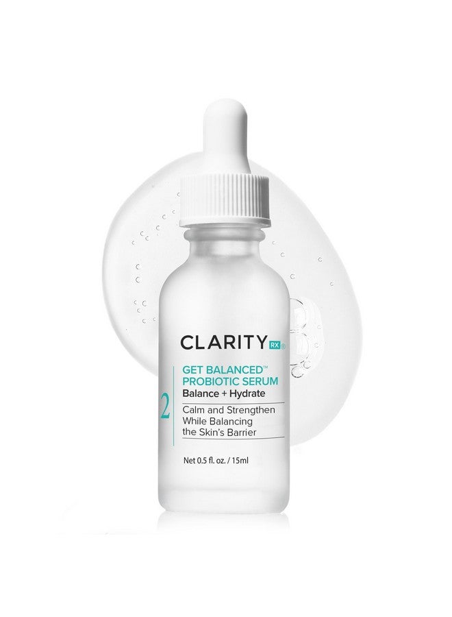 Get Balanced Probiotic Hydrating Face Serum Natural Plantbased Skinbalancing Treatment With Hyaluronic Acid & Antioxidants For Normal & Aging Skin (0.5 Fl Oz)
