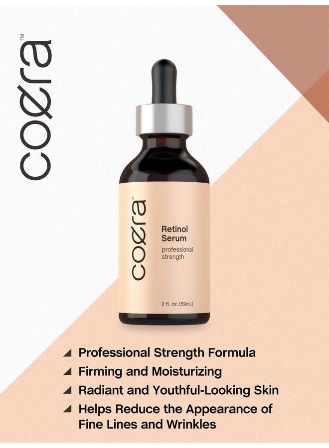 Retinol Serum For Face 2 Fl Oz Professional Strength Formula Free Of Parabens & Fragrances Packaging May Vary