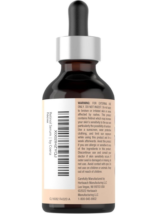 Retinol Serum For Face 2 Fl Oz Professional Strength Formula Free Of Parabens & Fragrances Packaging May Vary