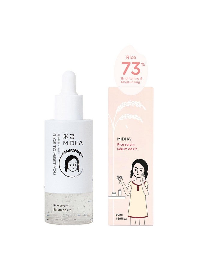 Rice Serum 50Ml For Skin Moisturizing Tightening And Revitalizing Day And Night Use Quick Absorption Vegan