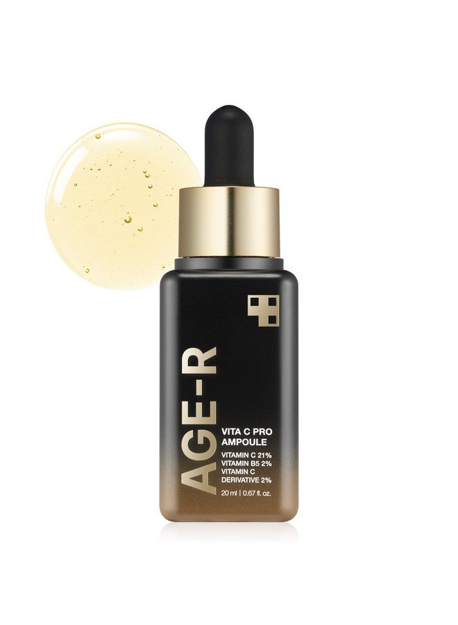 Ager Vita C Pro Ampoule Vitamin C Serum For Pigmentation Uneven Skin Tone And Hydration Boost Absorption And Radiance By Up To 780% With Ager Booster Pro