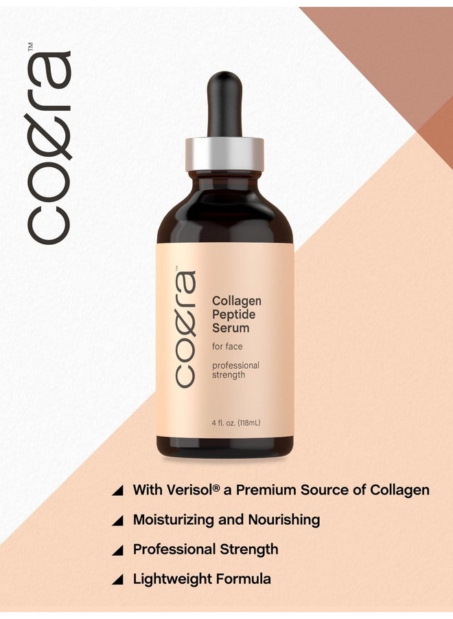 Collagen Serum For Face 4 Fl Oz With Collagen Boosting Peptides Professional Strength Formula Free Of Parabens Sls & Fragrances Packaging May Vary