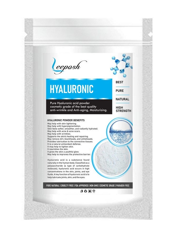 Hyaluronic Acid powder Lowest Molecular size Below10 Kda Hyaluronic Better penetration in skin layers 20gm Hyaluronic powder