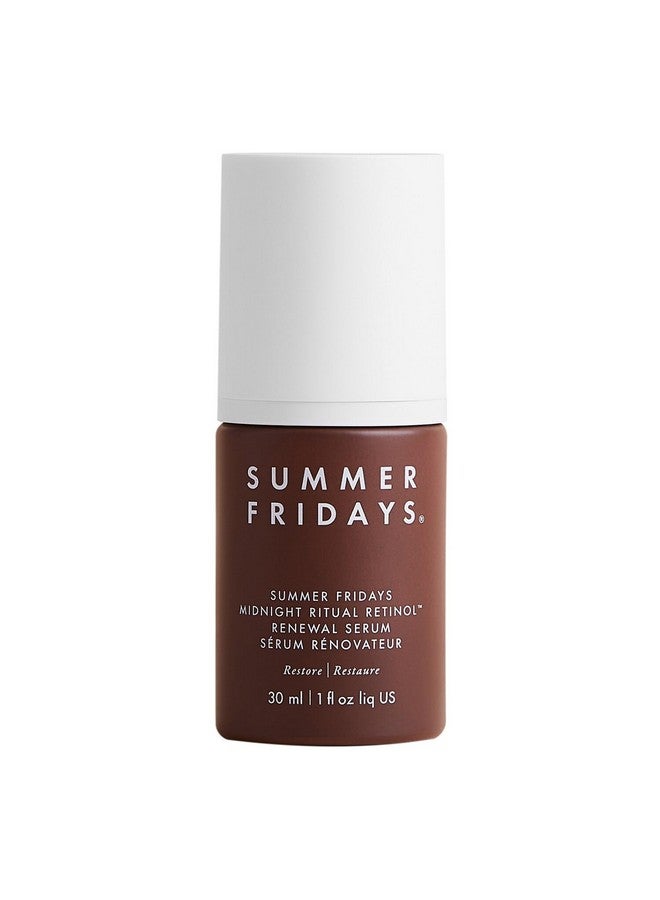 Midnight Ritual Retinol Serum Renewal Retinol Serum For Face Fine Lines & Discoloration Enriched With Jojoba Oil Hyaluronic Acid & Niacinamide To Smooth Uneven Texture (1 Oz)