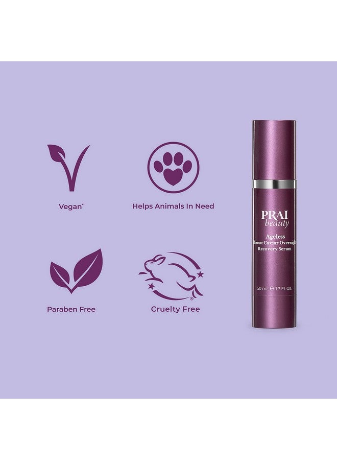 Beauty Ageless Throat Caviar Overnight Recovery Serum For Instantly Ageless Neck Neck Firming And Tightening Serum 1.7 Oz