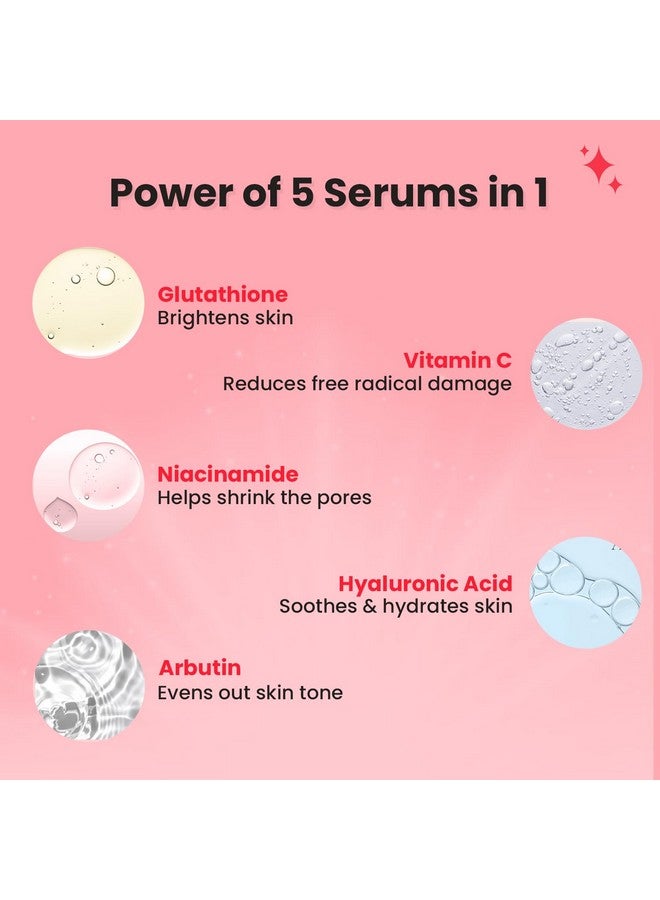 Outshine With Korean 2% Niacinamide + Glutathione + Vitamin C Helps Brighten Dull Skin Clears Dark Spots Blemishes Acne Marks & Pigmentation Korean Glass Skin Serum