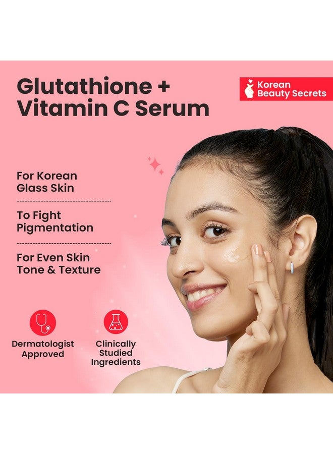 Outshine With Korean 2% Niacinamide + Glutathione + Vitamin C Helps Brighten Dull Skin Clears Dark Spots Blemishes Acne Marks & Pigmentation Korean Glass Skin Serum