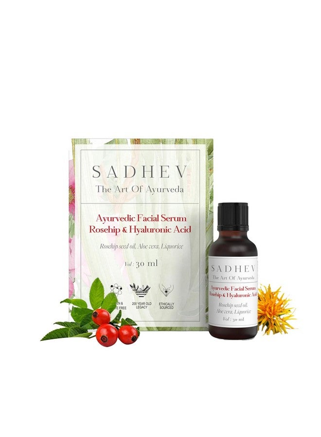 Ayurvedic Facial Serum Rosehip & Hyaluronic Acid 30Ml