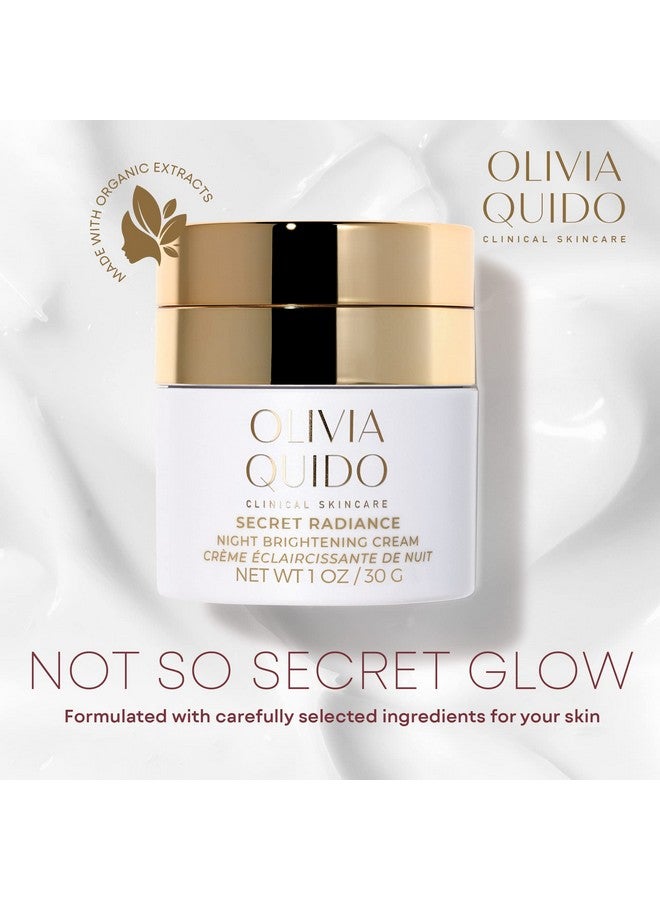 Skincare Secret Radiance 30G Night Brightening Cream With Botanicals And Peptides Antiaging Face Cream Antiwrinkle And Age Spot Remover Facial Skin Care Product For Women