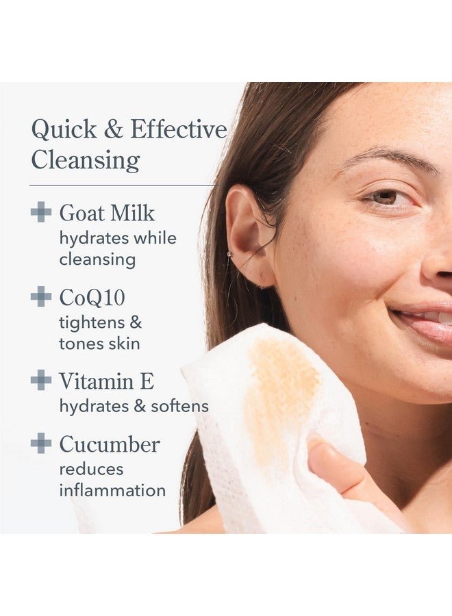 Face & Body Wipes Fragrance Free 30 Count Cleanses Dirt & Makeup With Goat Milk Aloe & Vitamin E