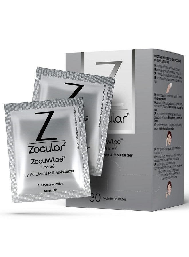 Zocufoam Eyelid Cleanser And Zocuwipe Eyelid Wipes Bundle Eye Care For Dry And Irritated Eyes 30 Ct