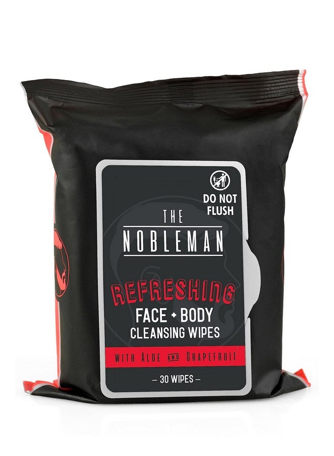 The Nobleman Men'S Refreshing Face + Body Cleansing Wipes With Grapefruit 30 Count