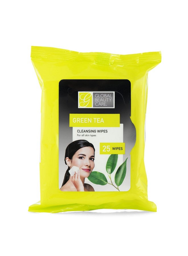 Bulk Cleansing Wipes Premoistened 4 Pack Of Green Tea Cleansing Cloths Makeup Removal Wipes Great For Travel Toiletries 100 Ct.(4Pack)