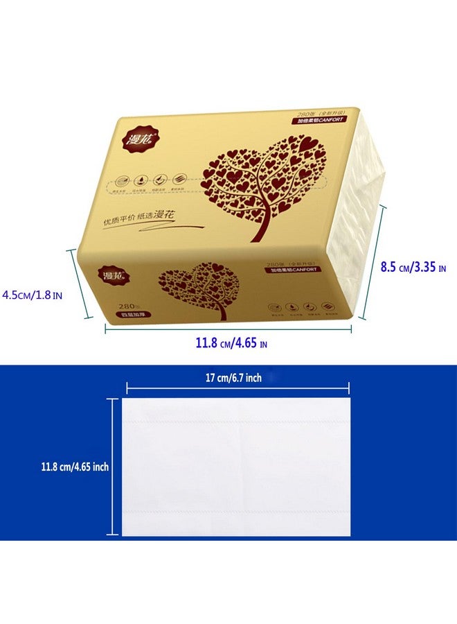 10 Packs Soft Small Facial Tissue Disposable Facial Napkin Wood Pulp Fiber Material Not Cotton Facial Towel White Facial Paper Tissue 4Ply 10 Pack 280 Sheets Per Pack 2800 Sheet In Total