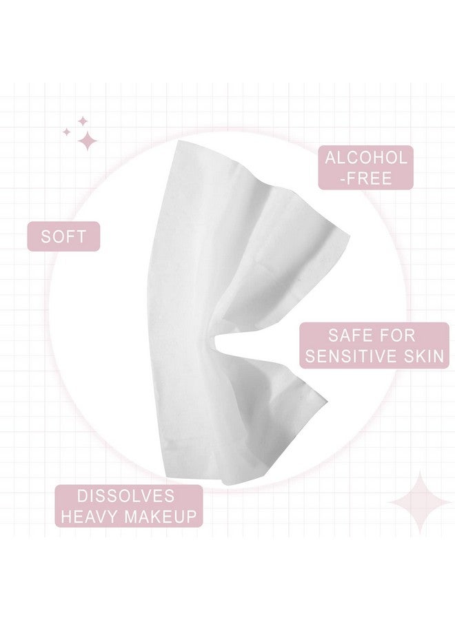 200 Pieces Bulk Makeup Remover Wipes Individually Wrapped Face Cleansing Wipes Towelette Makeup Remover Cloth Pads For Face Cleansing Skin Care Makeup Remove (Pink)