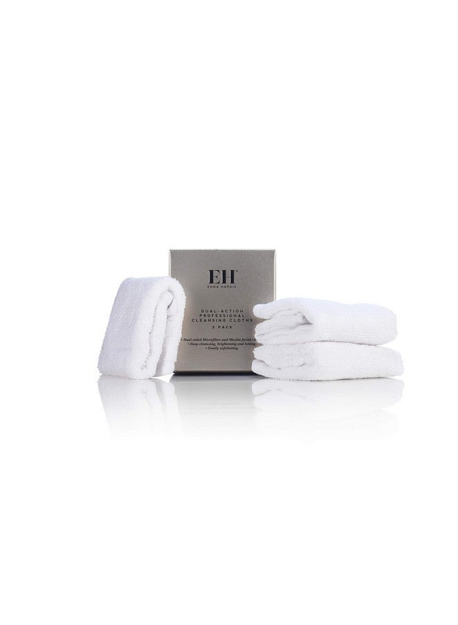 Dualaction Professional Cleansing Cloths Reusable Makeup Remover Pads And Face Exfoliator Microfiber Face Cloths 3Pack