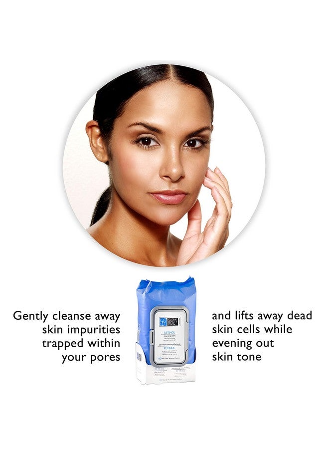 Retinol Cleansing Cloths And Makeup Removal Wipes 60 Ct.